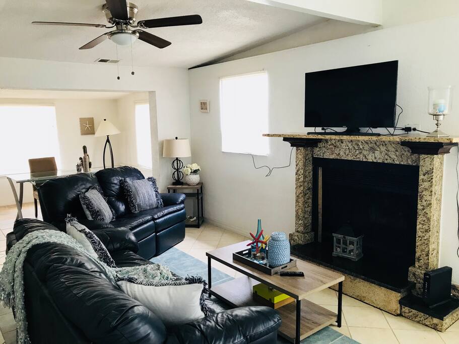 Living room TV with Netflix