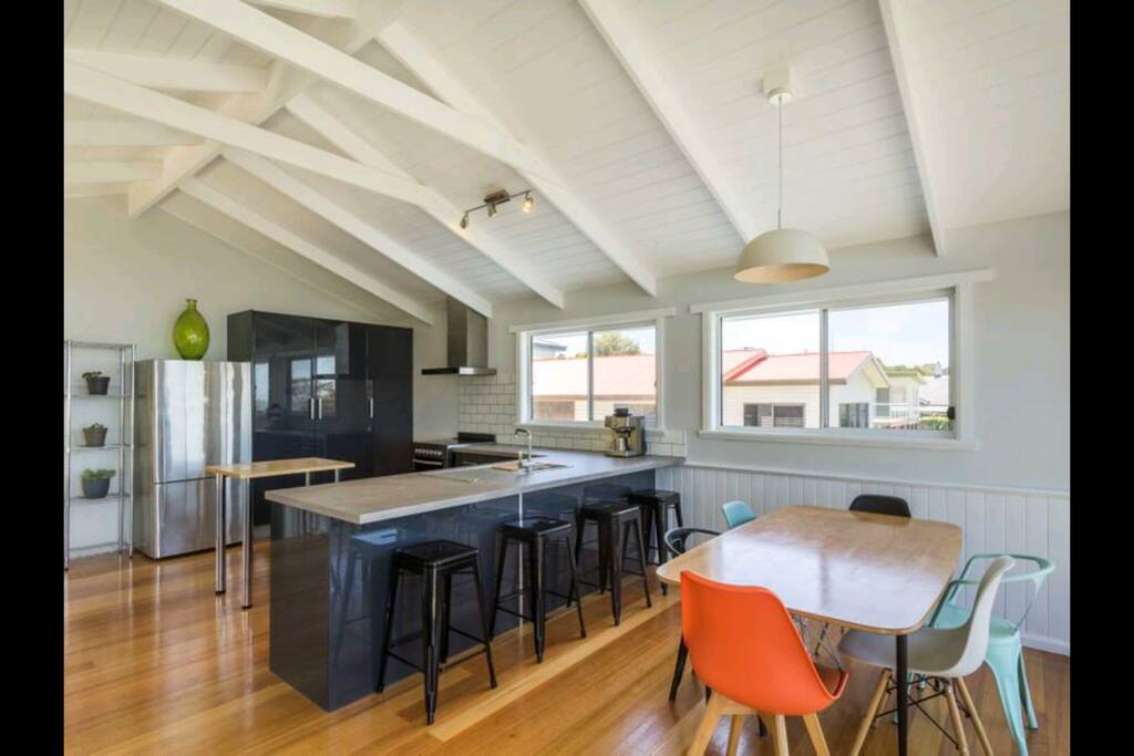 The kitchen is fully equipped with all that you may need to cook up a storm.