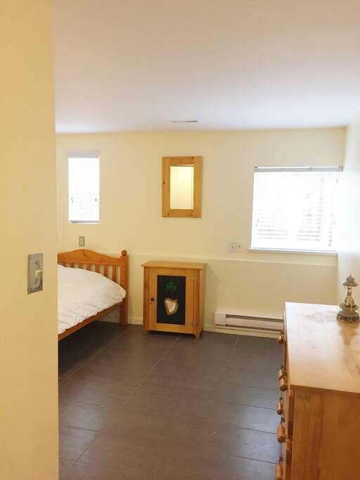 Bedroom #1 - note: single bed - can have double bed +/- air mattress in room