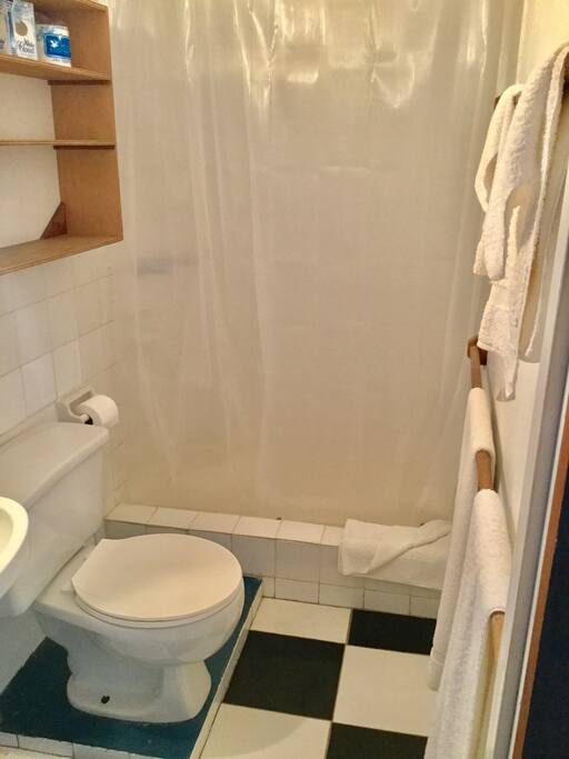 Bathrooms with solar heated hot water