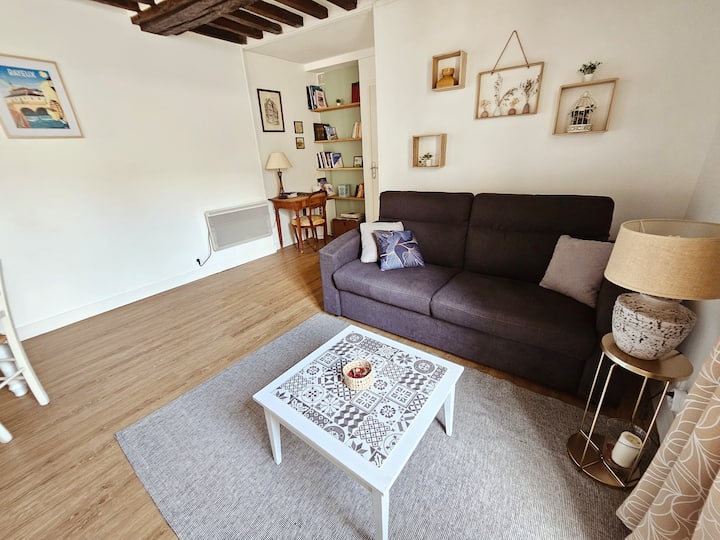 Ambienti i ndenjes me divan-krevat.