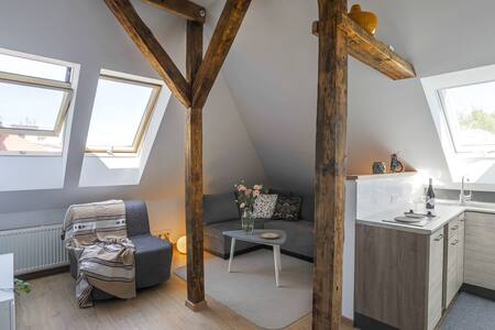 Klimatyczne mieszkanie na poddaszu