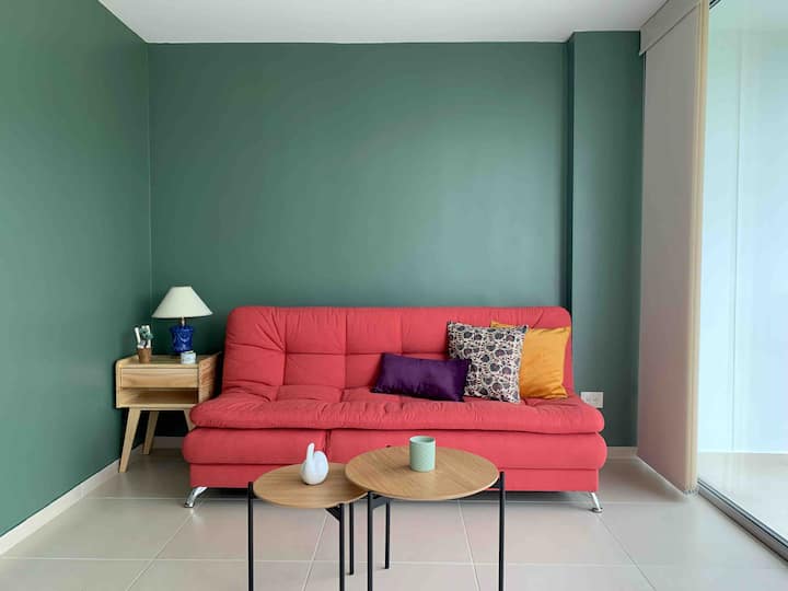 Moderno Y Acogedor Apartamento Con Terraza - Piedecuesta