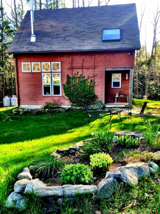 Perennial gardens at the start of spring.