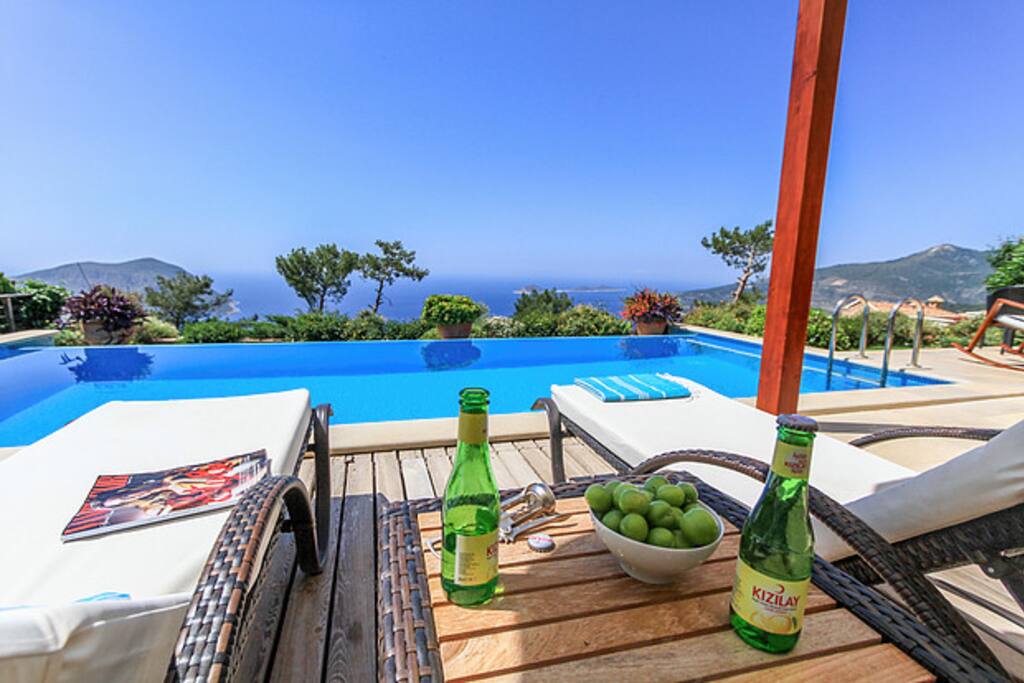 Chill on the pool terrace and enjoy the view