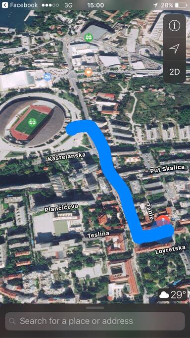 250 f away from Poljud Stadium