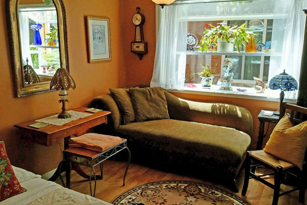 2nd Bedroom chaise lounge and garden window