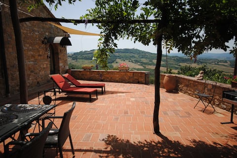 Casa Bacco. Sunset view terrace, pool & garden