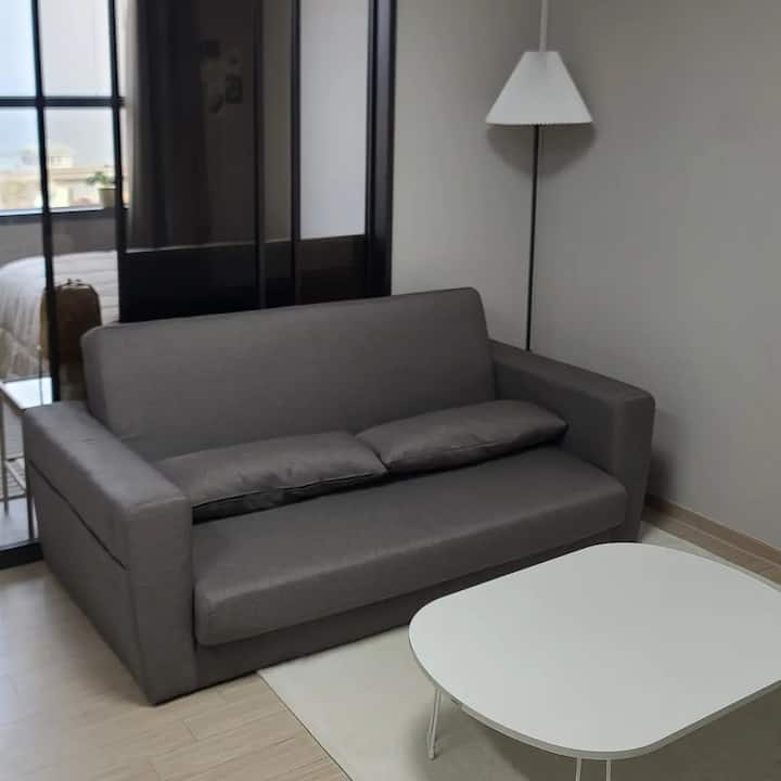 It is a double size sofa bed.