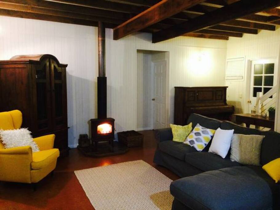 Tastefully decorated lounge, complete with fireplace, piano, cable tv, boardgames and a well-stocked bookcase.