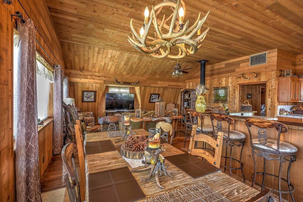 The spacious unit boasts beautiful decor and comfortable furnishings.