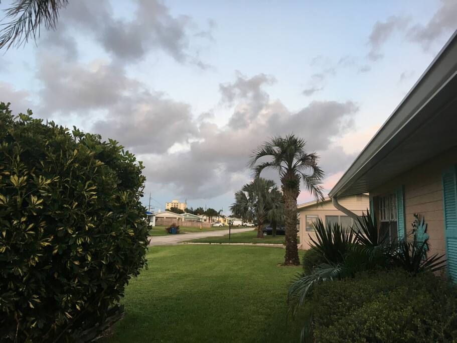 This is the front of my home. Head east down the road for a half a mile walk to the beach.