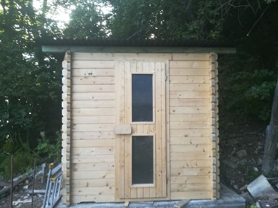 sauna will be ready in october