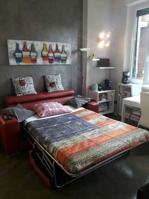 Sofa-bed open