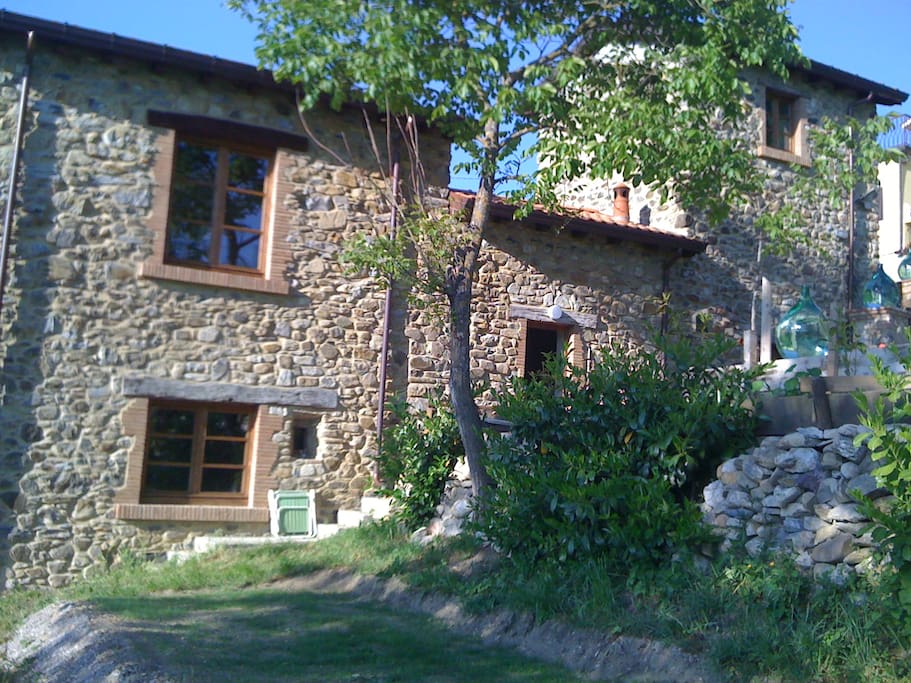 The rear of the property which is very secluded and private