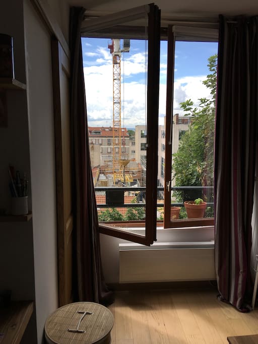 window and a view in the sky