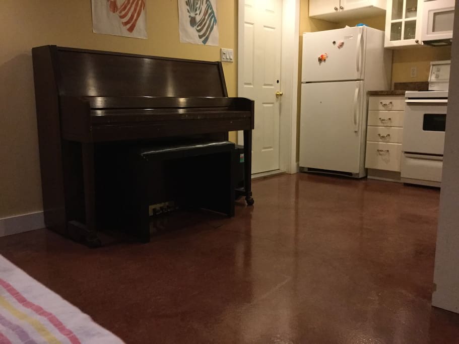 there's a piano in the kitchen. Who knew?
