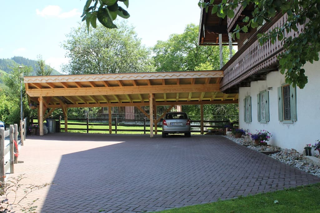 carport in summer