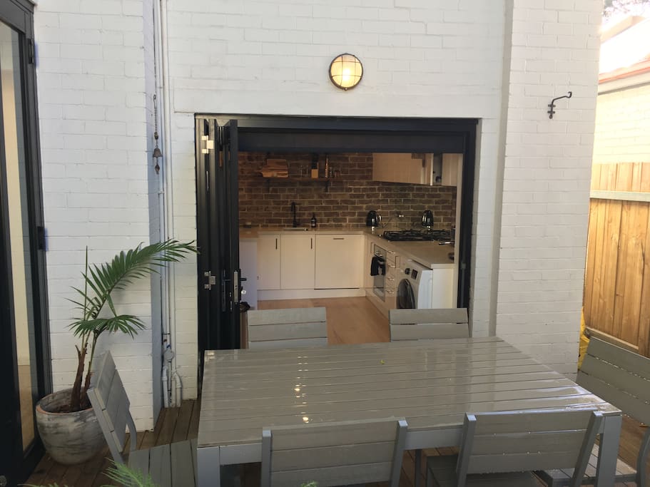 Out door space with bi fold doors