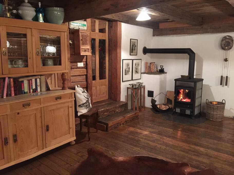 Esszimmer mit Kamin