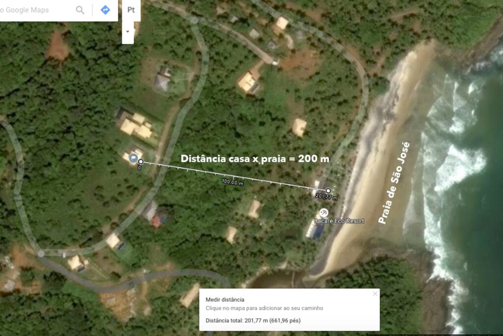 Mapa da casa / beach distance