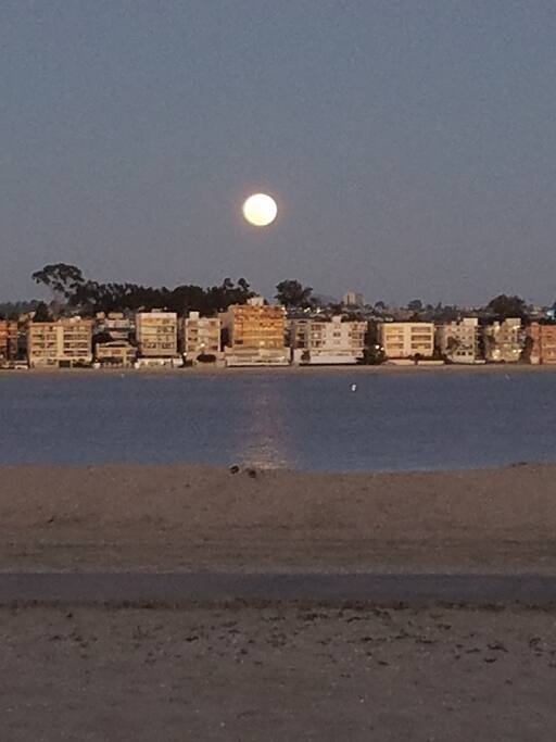 Moonrise over Mission Bay