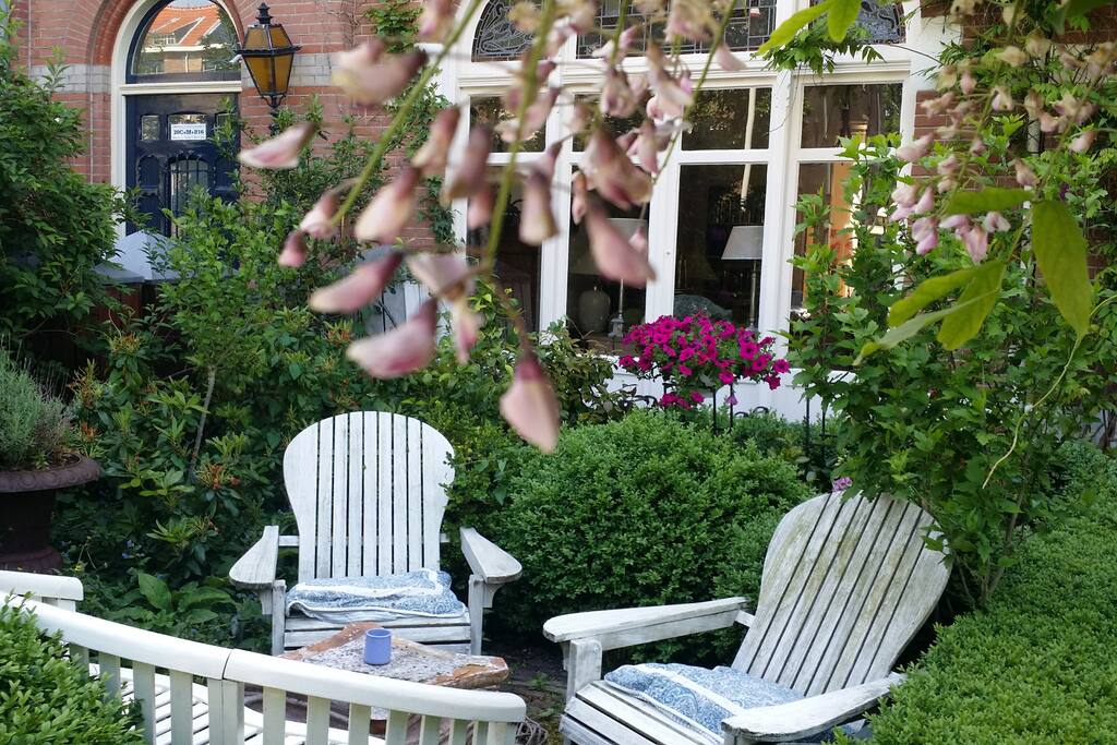 Front garden for morning coffee