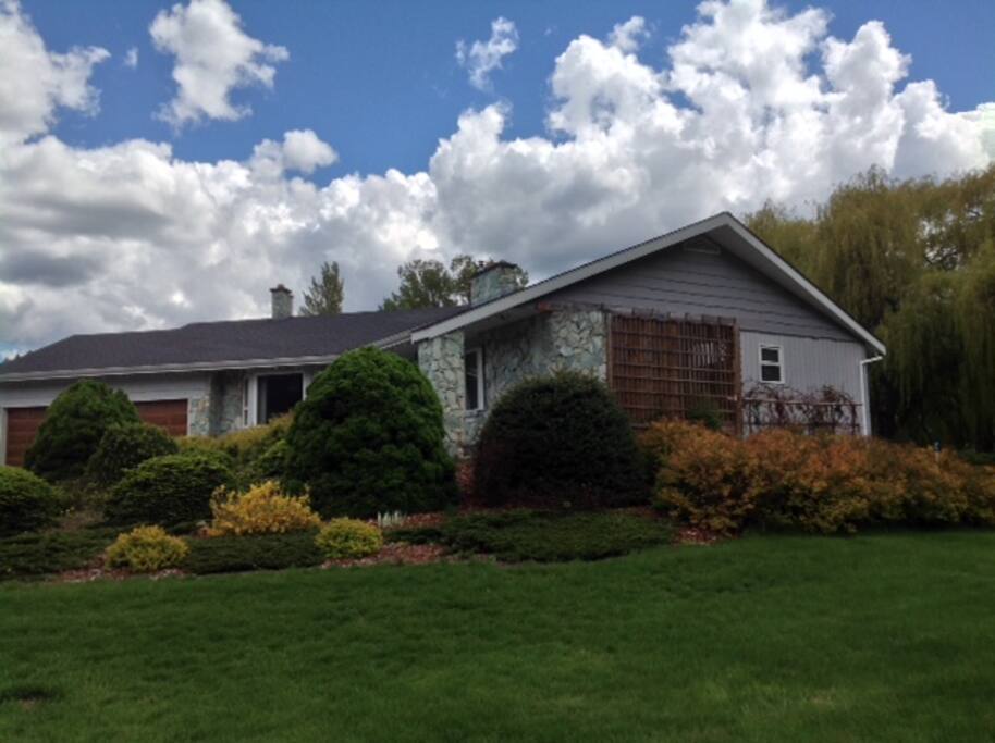 Our tranquil setting, view from street side.