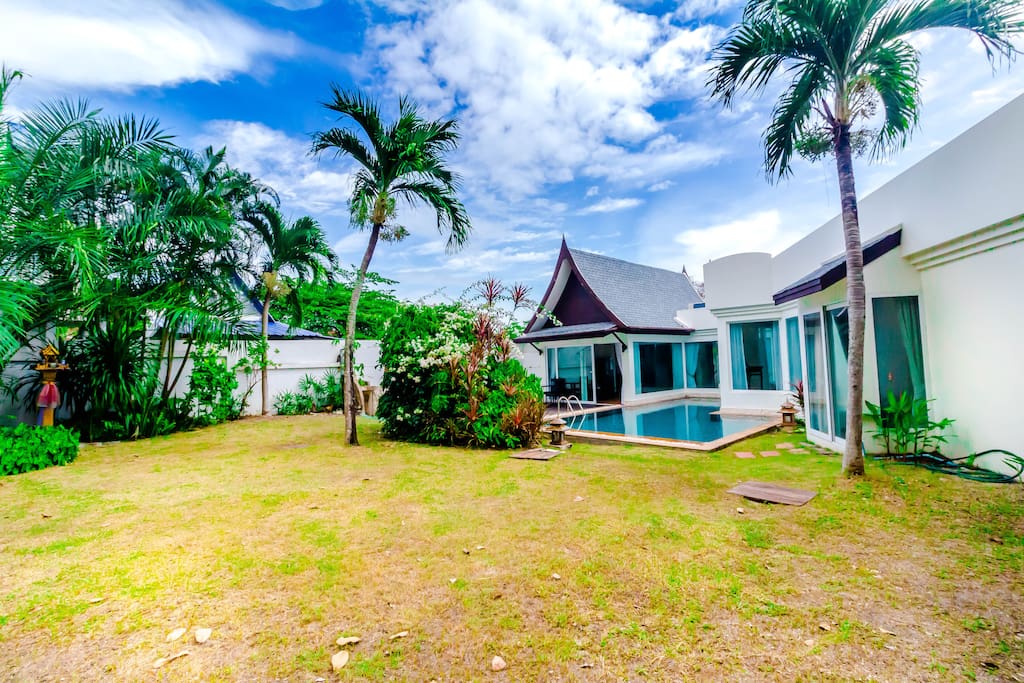 Garden and villa view