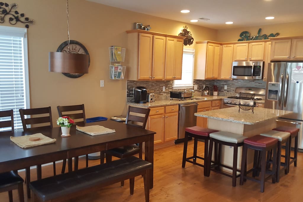 dining and kitchen