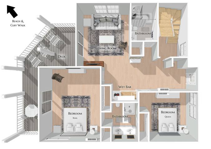 5BR/4BA Spacious Beachside Oasis Steps to Beach! gallery image 5