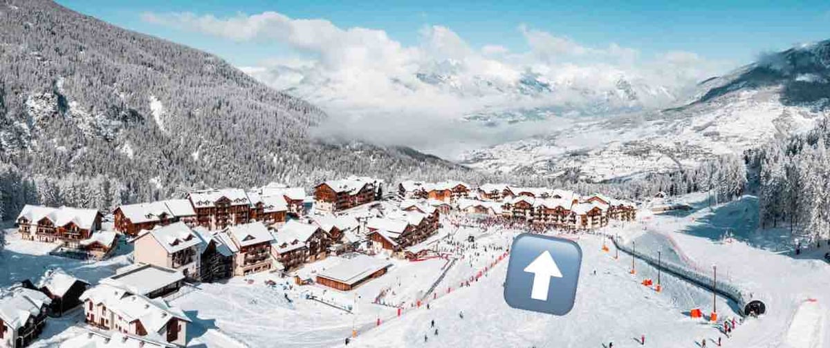 Beliebte Airbnb-Anzeige: Modern fiber WiFi sun sheets south slope parking in Les Orres