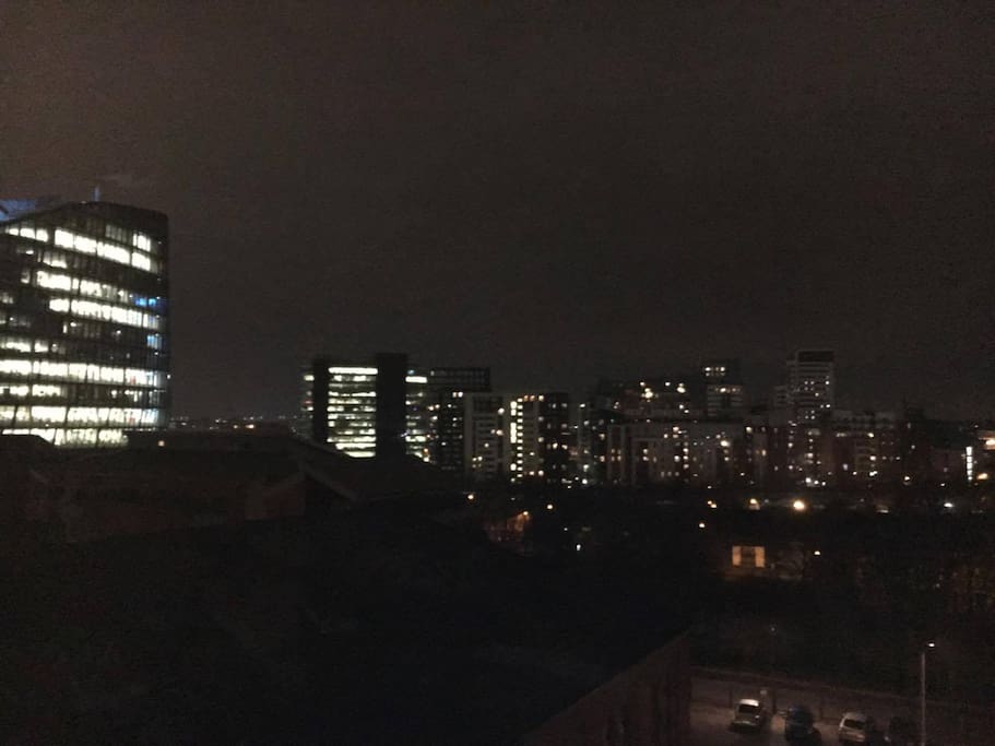 Night-time view from the balcony
