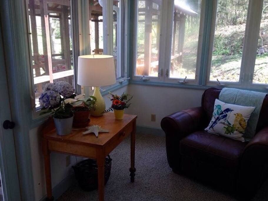 Crank open a window and curl up with a book.......