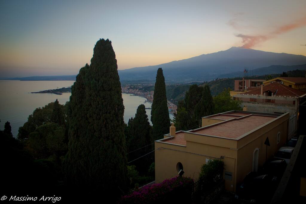 Vista dal balcone della camera