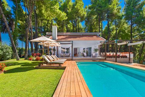 The White Villa at Sani - Heated Pool & Sea View