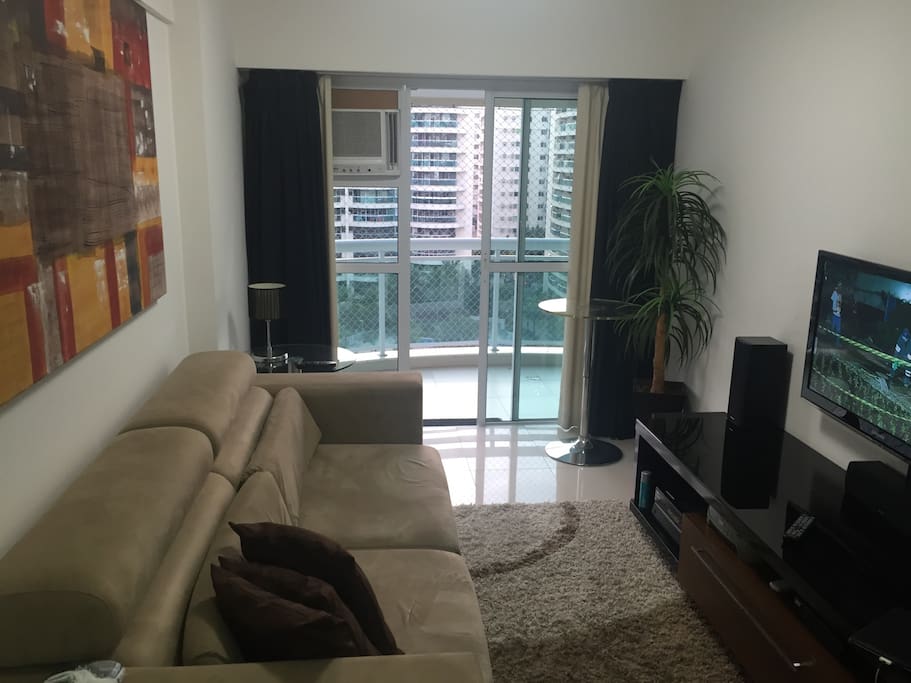 Sala do apartamento com vista sacada