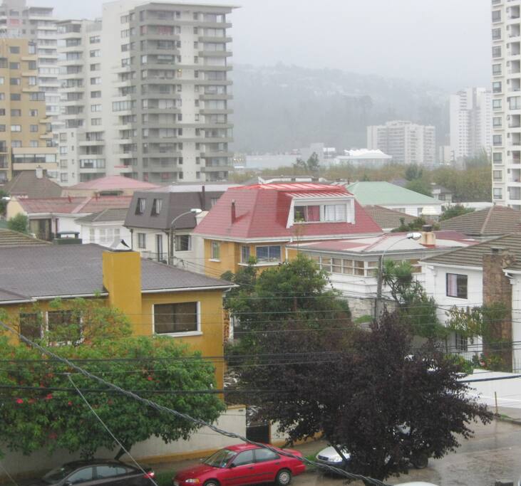 View from apparment to city center