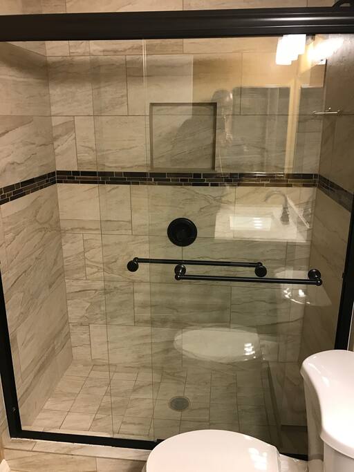 Walk-in shower full view