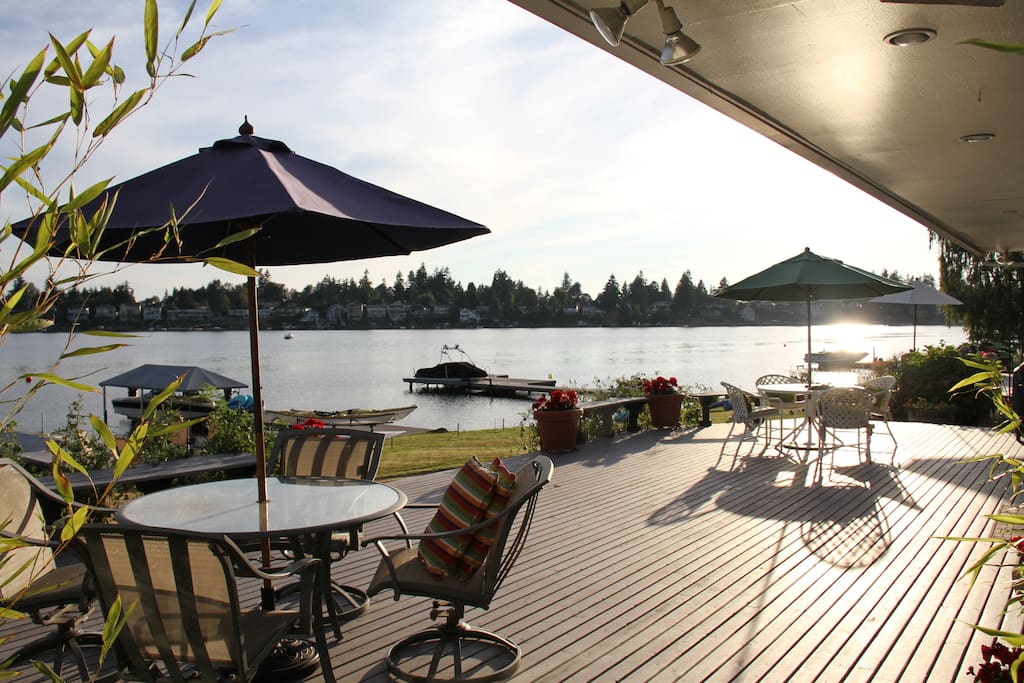 Expansive deck overlooking Lake Meridian