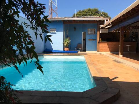 Chacara, large house with swimming pool, barbecue and sauna