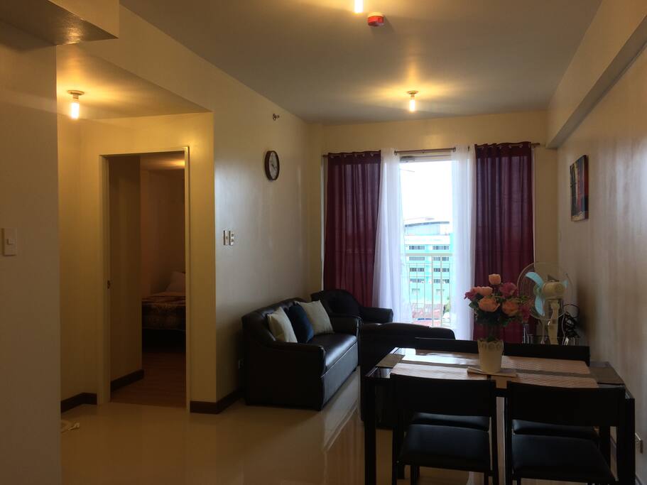 The spacious dining and living room