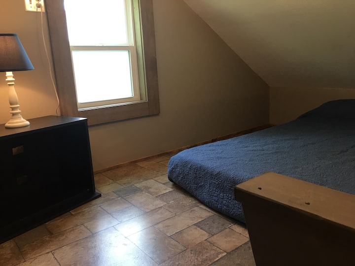 For your convince,  the loft stands as a second bedroom with a full sized mattress. 