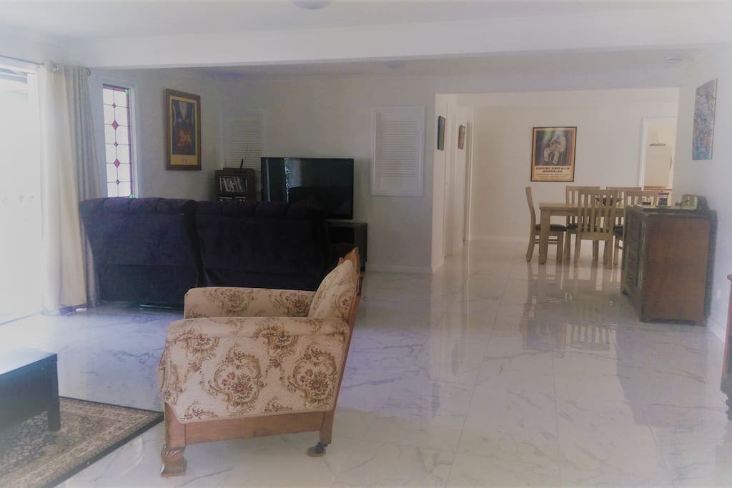 Spacious living area.