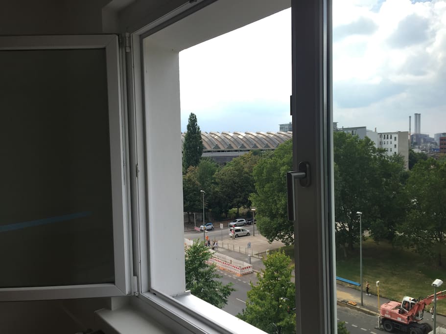 View of Ostbanhof from window