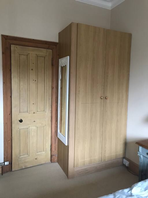 Wardrobe and full length mirror