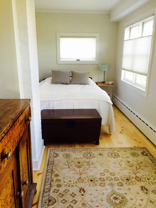 Bedroom nook with queen-sized bed.