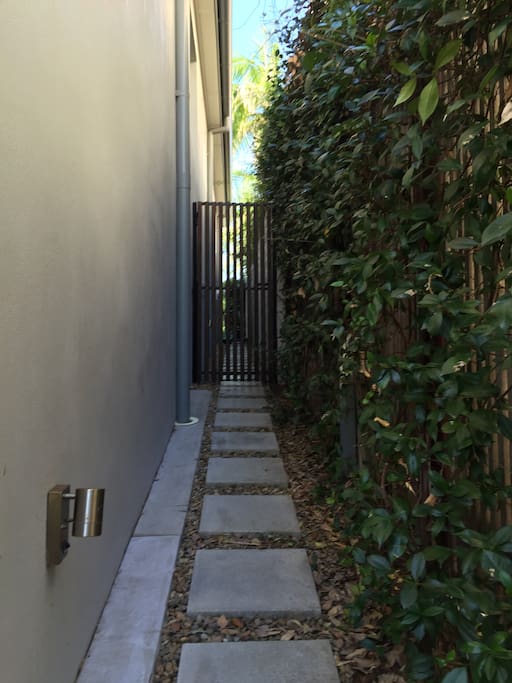 Side entrance passage to back garden