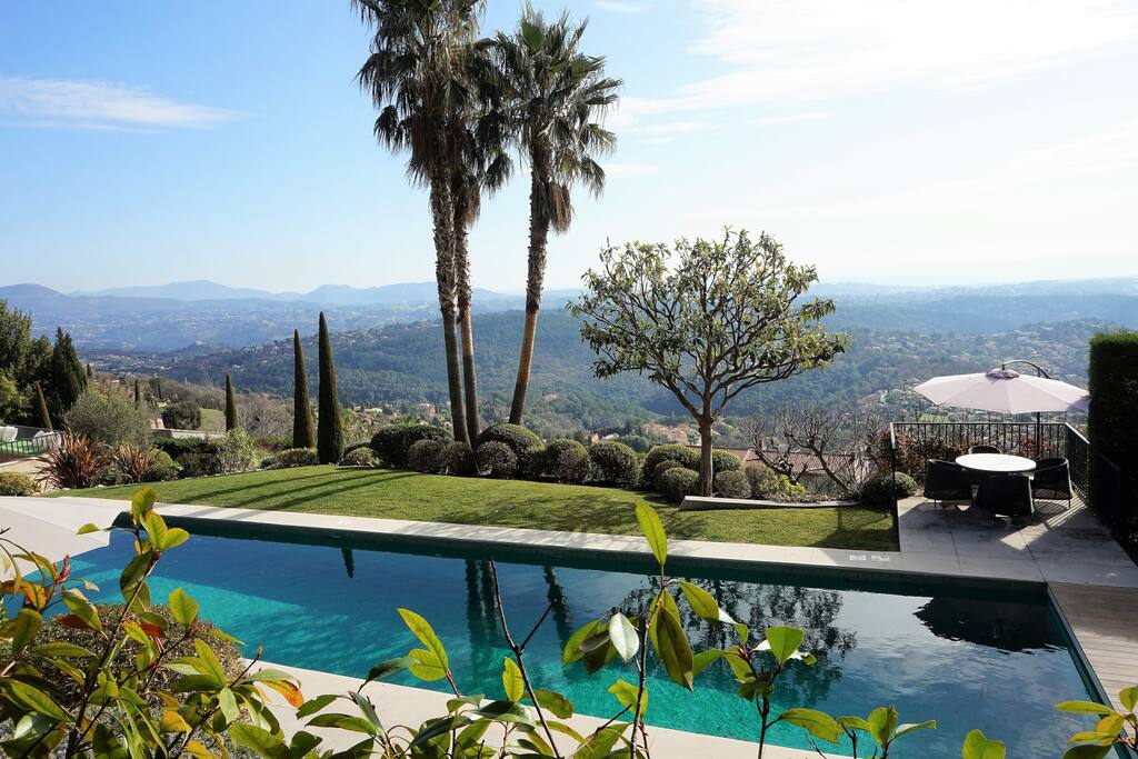 Mature garden around the villa