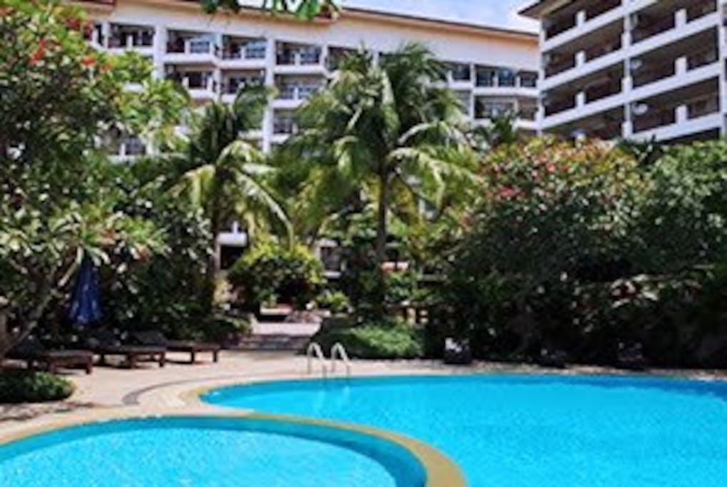 Kids and main pool